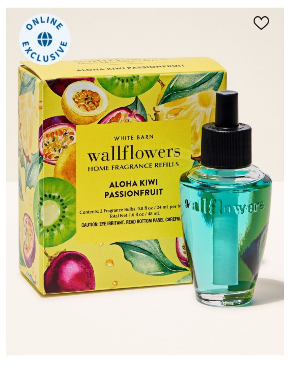 White Barn Wallflowers Aloha Kiwi Passionfruit Refill - Teal Bottle